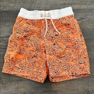 babyGAP 3T Orange Shark Board Short Swim Trunks NWOT